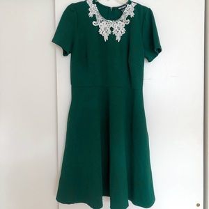 Hot topic green skater dress with pockets